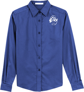 Port Authority Ladies Long Sleeve Easy Care Shirt in Ultramarine custom elks