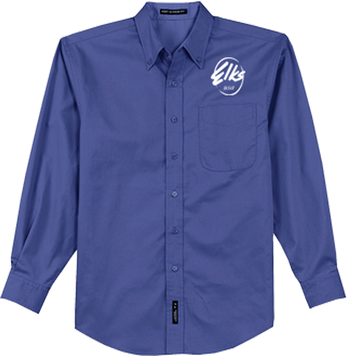 Men's Port AUthority Long Sleeve Easy Care Shirt in Royal