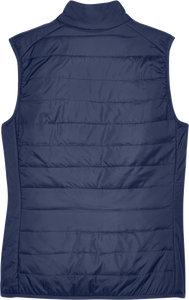 Custom Elks Core 365 Ladies Prevail Packable Puffer Vest Back View in Navy