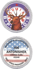 Load image into Gallery viewer, Custom Elks Challenge Coin in Silver

