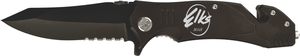 Bison River 4 1/2" Black Rescue Knife