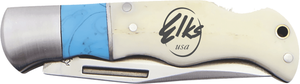 Bison River 3 1/2" Blue/Bone Folding Knife