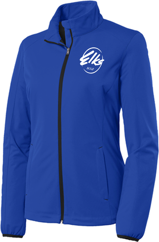 Port Authority Custom Elks Ladies Active Soft Shell Jacket in Royal Blue
