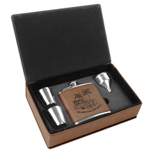 Load image into Gallery viewer, 6 oz. Leatherette Flask Gift Set
